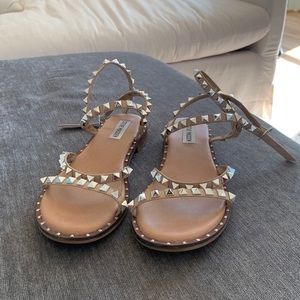 Steve Madden Women's Travel Rock Stud Flat Sandals